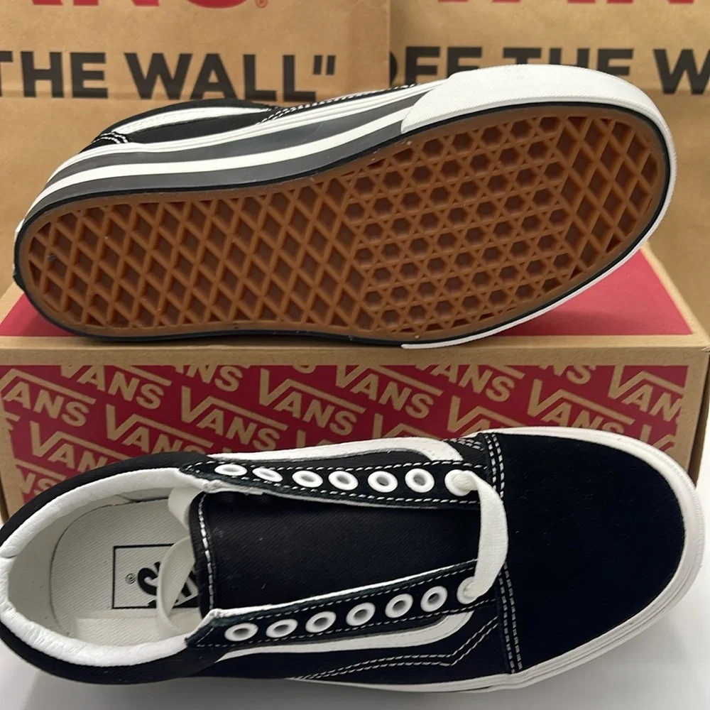Vans Platform Sneakers Old Skool Stackform Smarten Up Black/White VN0009PZBZW